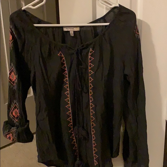 Blu Pepper Tops - Pretty wrinkled tunic top
